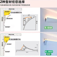 Ceiling LED Up Down Glow Aluminum Profile Linear Lamp Wall Washer Channel Suspension Waistline Ambient Strip Light for Bedroom