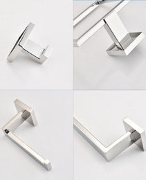 5-Piece SUS304 Bathroom Set Towel Bar  Ring Hooks  TP Holder, Brushed Finish