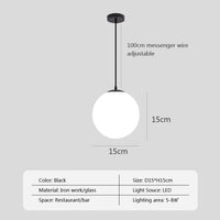 Modern Glass LED Pendant Lights Chandelier Living Room Bedroom Indoor Lighting Restaurant Bar Home Decor Ceiling Hanging Lamp
