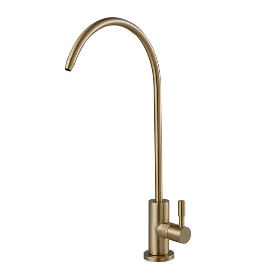 Stainless Steel Faucet, Lead-Free Water Purifier Faucet, Filter Water Faucets With Solid Brass Valve, Anti-Rust & Durability Ro Water Faucets For Kitchen, Bar Counter, Cafe Shop, Brushed Gold
