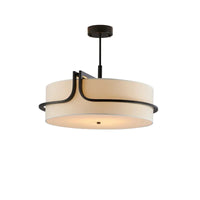 Modern Fabric Art Ceiling Chandelier Black Dining Room Bedroom Hallway Pendant Lights Minimalist Decor Indoor Lighting Fixture