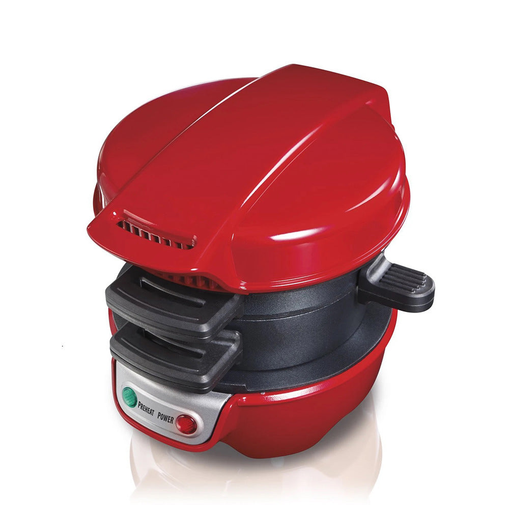 3-in-1 Compact Breakfast Station – 600W Hamburger Maker, Sandwich Press & Fried Egg Toaster