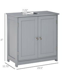 Bathroom Vanities, Bathroom Sink Cabinets with U-Shape Cut-Out and Adjustable Internal Shelf, Gray