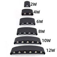 2W 4W 6W 8W 10W 12W LED Wall Light Outdoor Waterproof Modern Nordic Style Indoor Wall Lamps Living Room Porch Garden Lamp