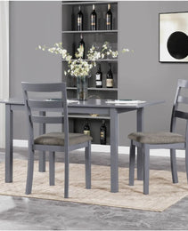59 Extendable Dining Table, Modern House Dining Room Table For 4-8, Wooden Kitchen Table , Dining Room, Working Office, Home Living Room Furniture For Small Space, Dark Gray