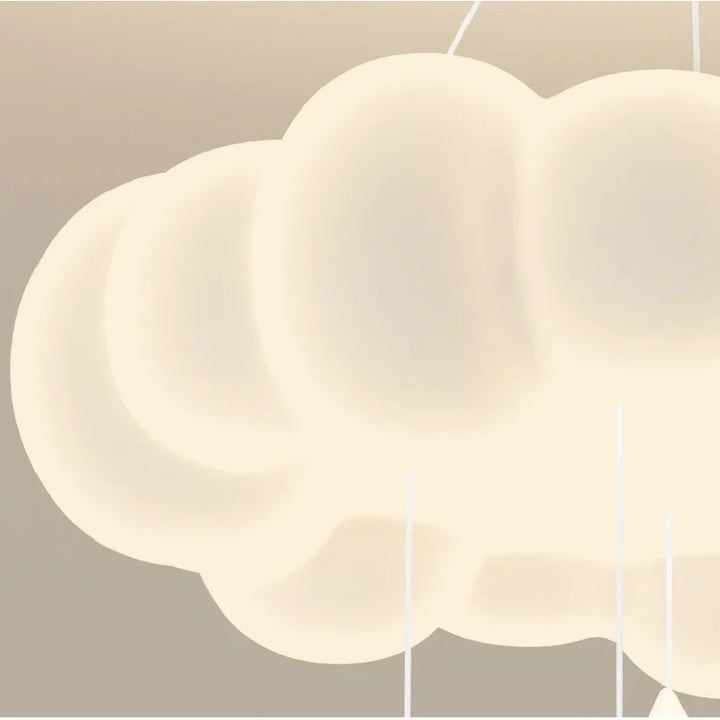 ‌Modern Creative Cloud LED Ceiling Light Circular Chandelier for Living Room Restaurant Bedroom Kids Room Home Decor Lighting