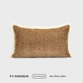  Orange tassel lumbar pillow