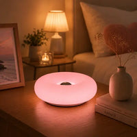 Rechargeable Donut Lamp with 3-Color Touch Control | Wall & Desk Light