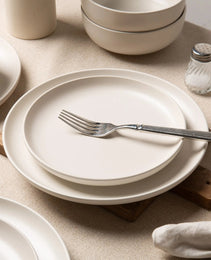 12-Piece Stoneware Dinnerware Sets With Mugs  Microwave  Dishwasher Safe  Non-Toxic Dinner Plates Bowls Set  Stackable Matte Glaze Kitchenware For 3
