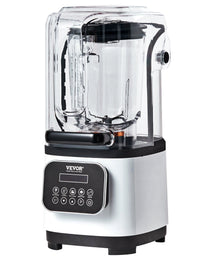 Professional Blender With Shield, Commercial Countertop Blenders, 68 Oz Jar Blender Combo, Stainless Steel 9 Speed & 5 Functions Blender, For Shakes, Smoothies, Peree, And Crush Ice, White