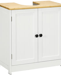 Bathroom Vanities Under Sink Storage Cabinet Cupboard with 2 Doors, 23.5" x 11.75" x 24", White