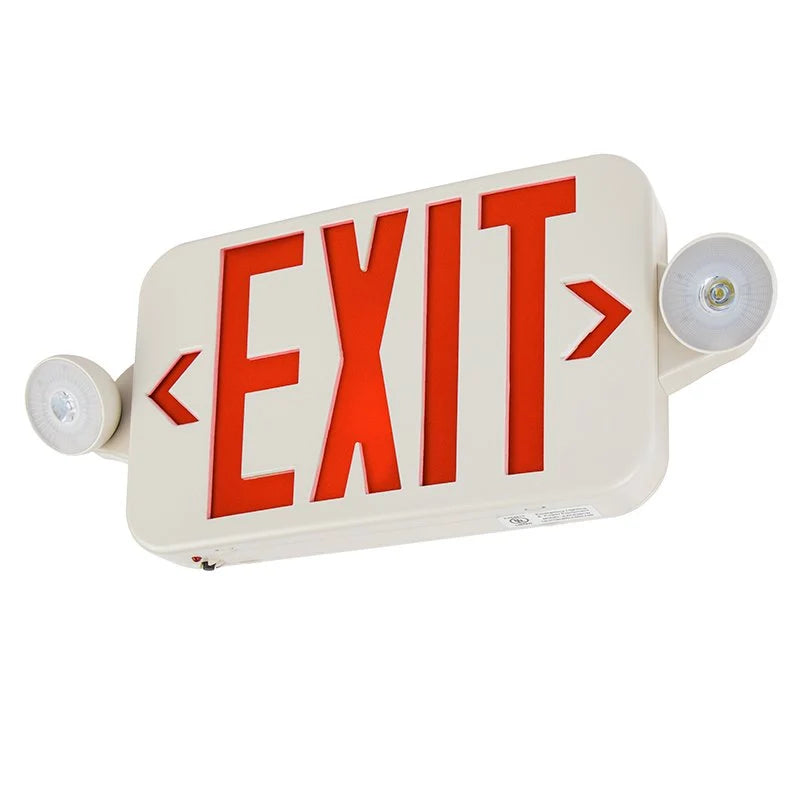 Exit Sign Emergency Combo Red Letters WSD
