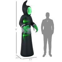 8-ft Mirror-Face Ghost LED Halloween Inflatable – CJ product view 2