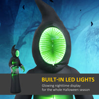 8-ft Mirror-Face Ghost LED Halloween Inflatable – CJ product view 3