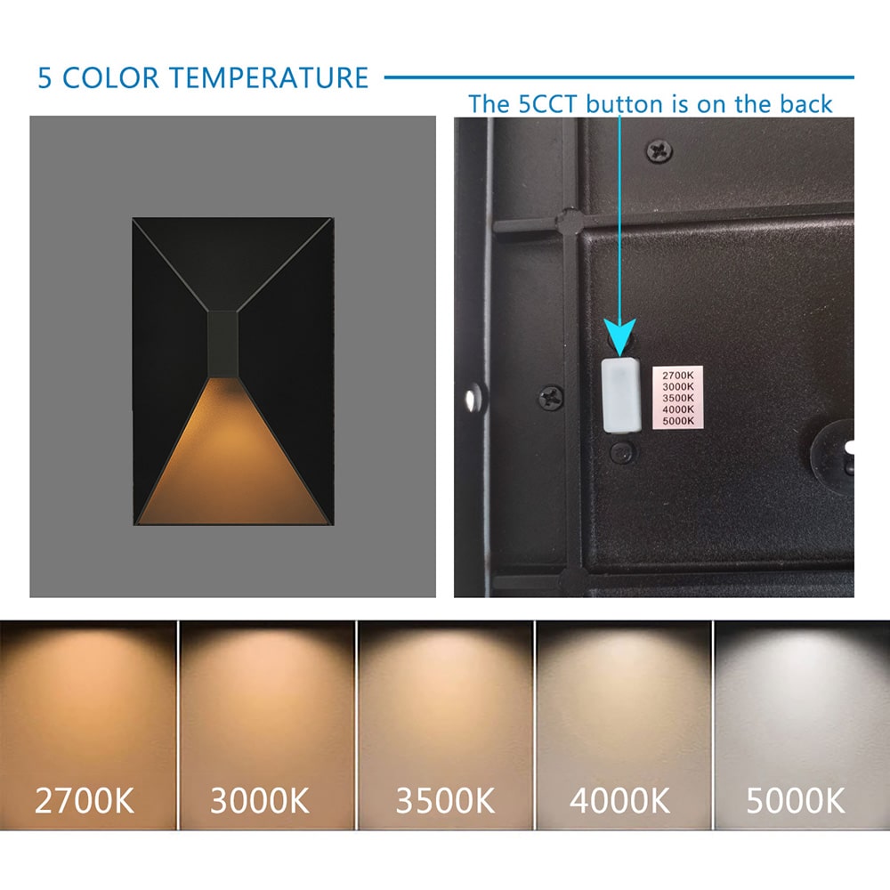 Up/Down LED Wall Lights - 8" - 12W - 5CCT Selectable - JXLBD08