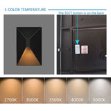 Up/Down LED Wall Lights - 8" - 12W - 5CCT Selectable - JXLBD08