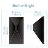 Up/Down LED Wall Lights - 8" - 12W - 5CCT Selectable - JXLBD08