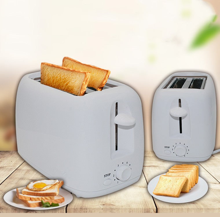 Compact 2-Slice Stainless Steel Toaster – 6-Level Browning Control & Flame-Retardant Safety Design
