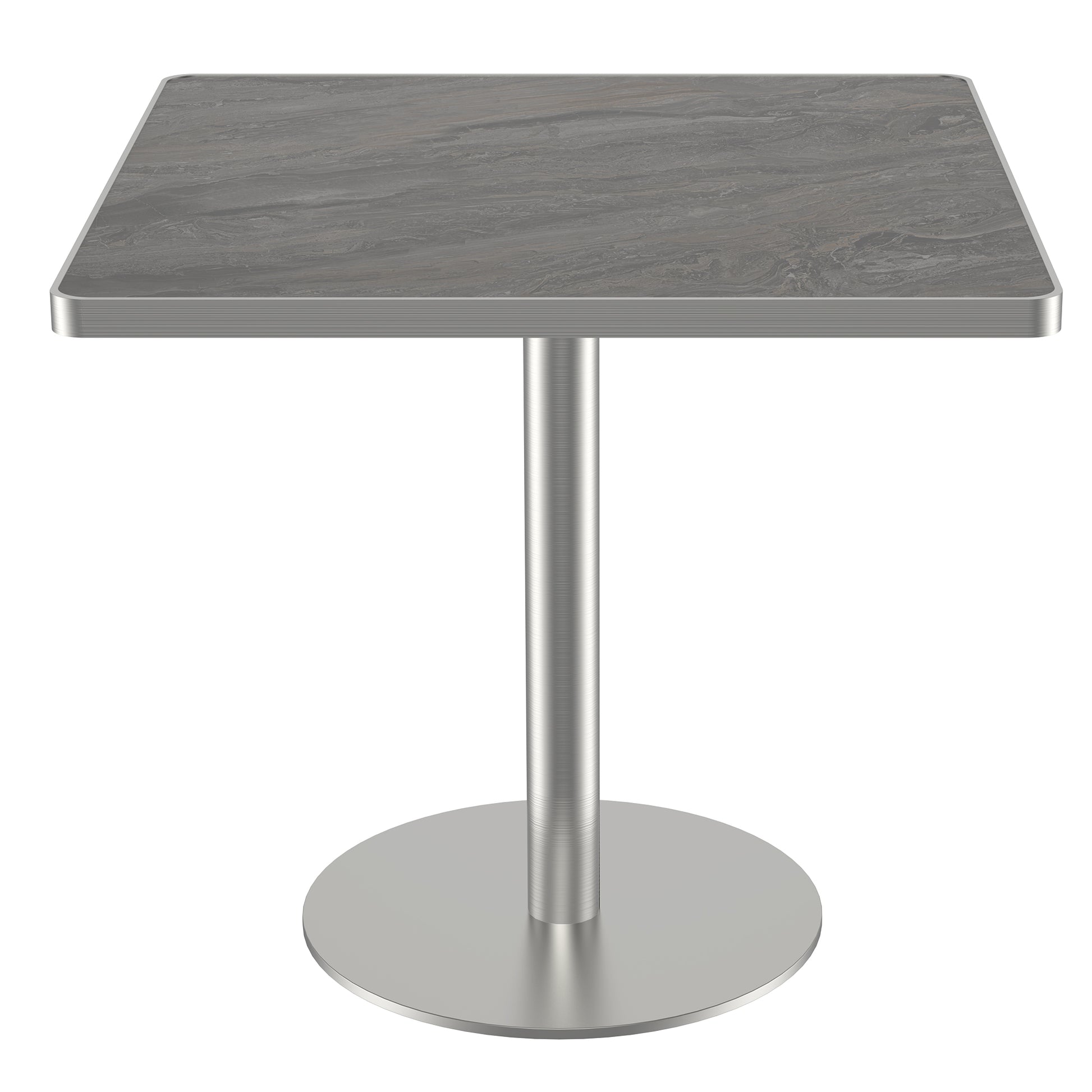 Square Modern Dinning Table 31.5 Inches Bistro Table Tulip Table With Faux Marble Top,Easy Assemble,Sturdy Metal Frame Diameter
