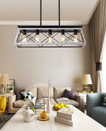5 Lamps Farmhouse Chandelier Dining Room White - No Bulbs Unavailable Platform- Temu
