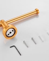 Toilet Paper Holder Brushed Gold Thicken Space Aluminum Toilet Roll Holder For Bathroom, Kitchen, Washroom Wall Mount