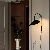 Nordic Style Iron Wall Lamp Minimalist Ins Wall Sconce for Bedroom Headboard Living Room Hallway Entryway Soft Ambient Lighting