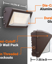 UL Wall Pack 80W 5000K RZ