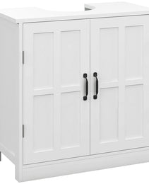 Bathroom Sink Cabinet, Pedestal Sink Cabinet with Adjustable Shelf, White