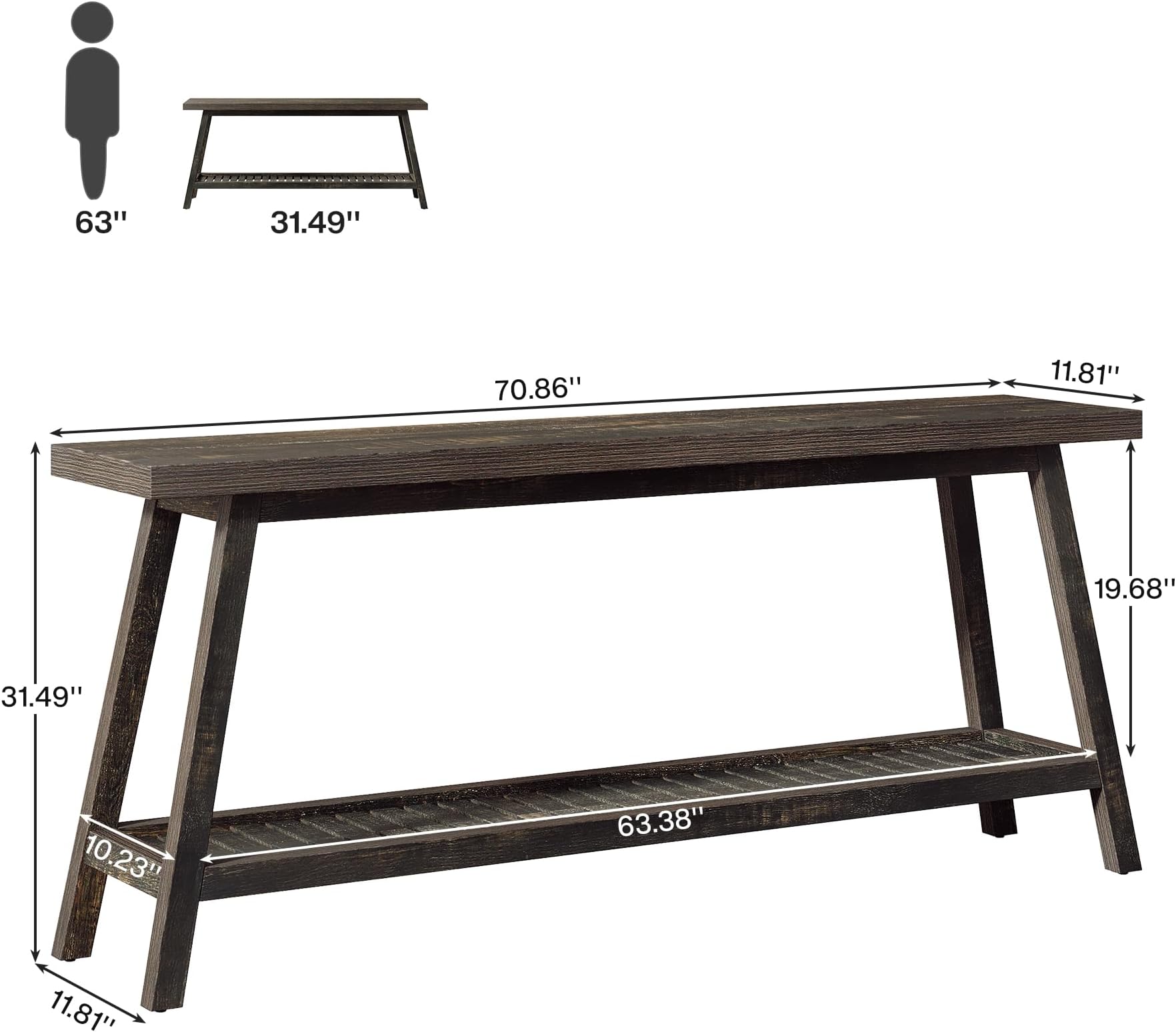 2-Tier Sofa Table,Console Table,Side Table