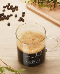 1 PCS Transparent Tape With High Borosilicate Glass Cup, Coffee Cup, Coffee Sharing Cup With Scale Identification