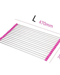 Folding Kitchen Drain Sink Rack Stainless Steel