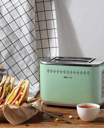 DSL-C02A1 Morning Mist Green Toaster – 730W Retro-Style 2-Slice Breakfast Station