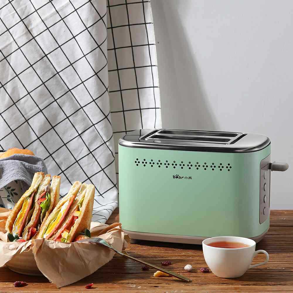 DSL-C02A1 Morning Mist Green Toaster – 730W Retro-Style 2-Slice Breakfast Station