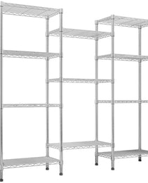 62.9''W Adjustable Storage Shelves NSF Wire Shelving Unit Multiple Rows Shelving For Storage Rack Shelves For Storage Heavy Duty Garage Shelf Pantry Shelves Kitchen Shelving,