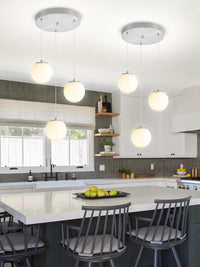 Modern Globe Chandelier Bubble Chandelier for Staircase Globe Pendant Light