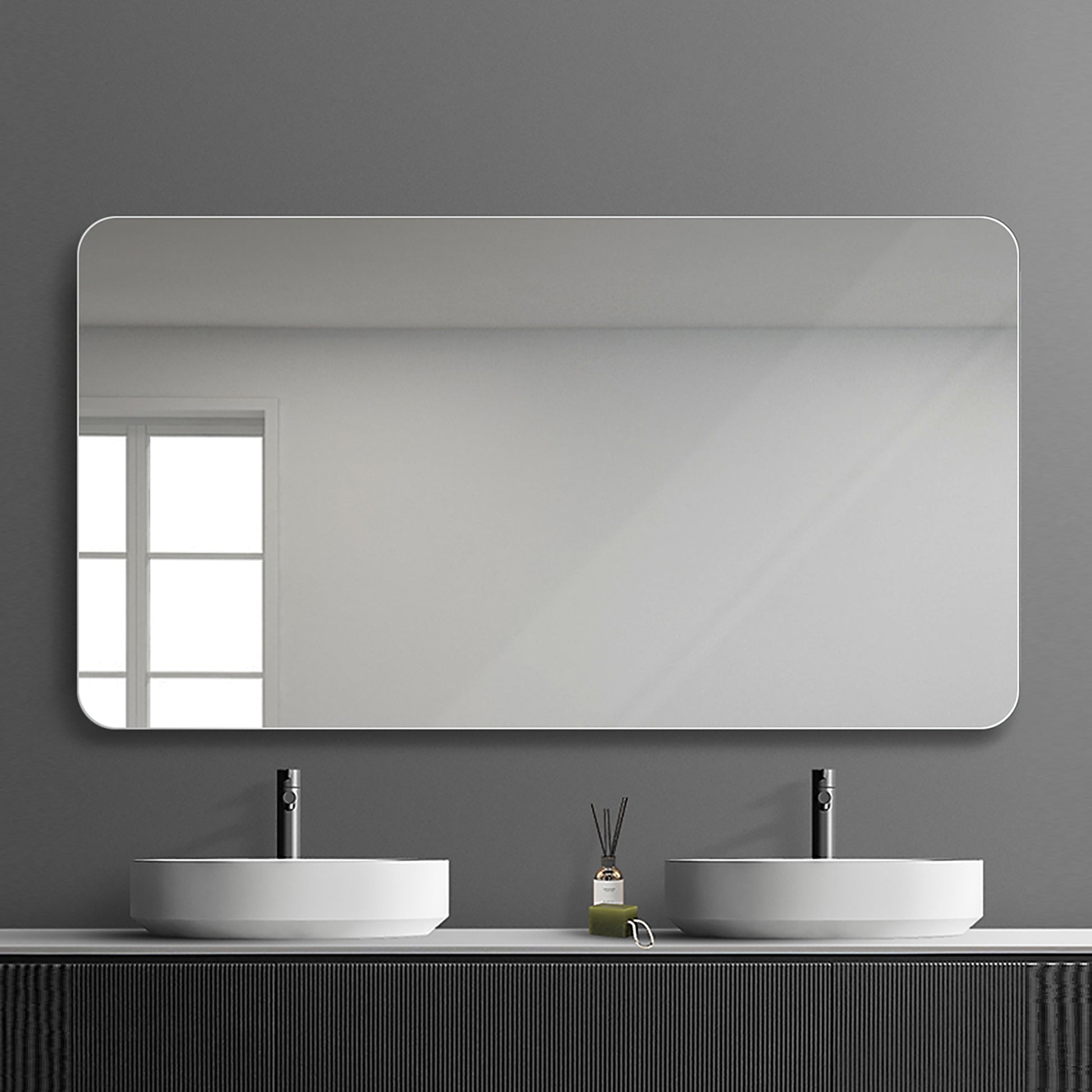 Bathroom Vanity Mirror , Wall-Mounted Mirror For Bathroom Anti-Fog Waterproof