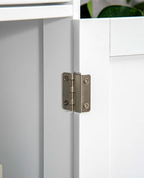 Freestanding Bathroom Storage Cabinet, Floor Cabinet with 2 Drawers, Adjustable Shelf, for Bathroom, Living Room or Entryway, White