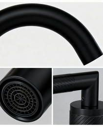 Bathroom Faucet 2 Handle Matte Black Bathroom Sink Faucet Widespread 3 Hole 360° Swivel Spout Modern Sink Basin Faucets 8 Inch[Unable Ship Weekends, TK/TEMU Only For Pickup]