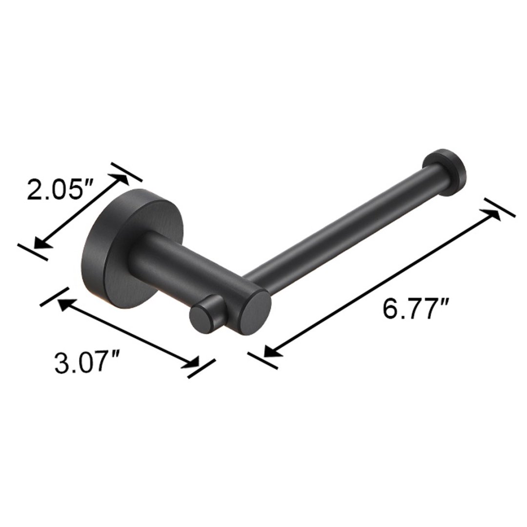 Toilet Paper Holder Matte Black Thicken Space Aluminum Toilet Roll Holder For Bathroom, Kitchen, Washroom Wall Mount