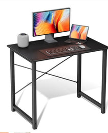 Computer Desk For Home Office, Modern Study Work Table Simple Style For Bedroom, Writing Desks With X-Shaped Reinforcement, Rust