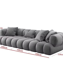 ATUNUS American Large Velvet Home Furniture Nordic Modern L Shape Corner Living Room Modular Sectional Sofa Couch Set