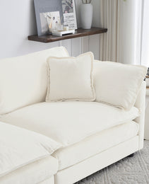 2 Seater Loveseat And Chair Set, 2 Piece Sofa & Chair Set, Loveseat And Accent Chair , 2-Piece Upholstered Chenille Sofa Living Room Couch Furniture1-2 Seat  ,White Chenille