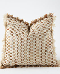 Woven Throw Pillows In Sofa Living Room