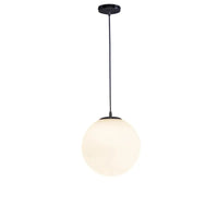 Gold/Black/silv Glass Ball Pendant Lights White Globe Hanging Lamps Bar Restaurant Deco Luminaire Bedroom Light E27 Pendant Lamp