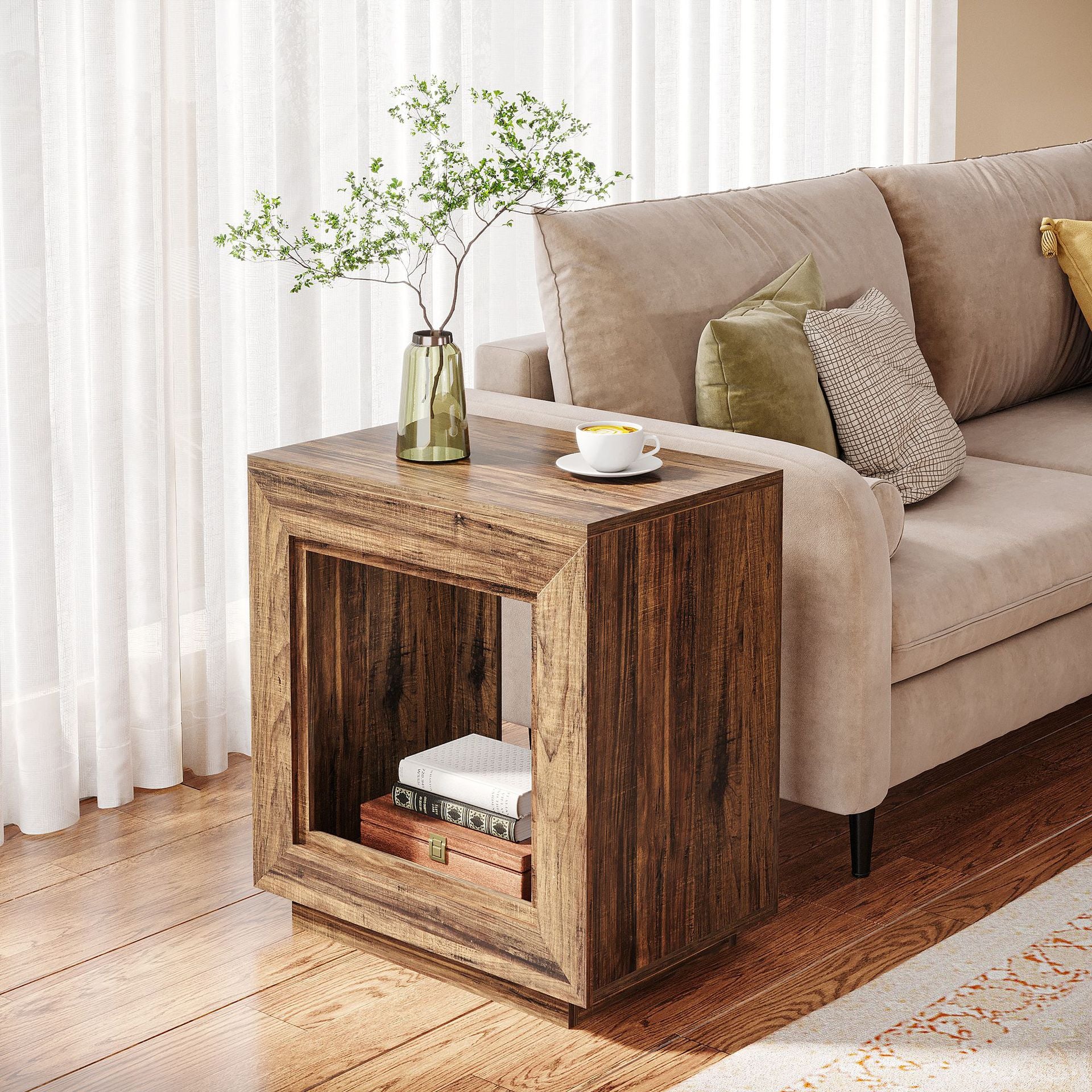 Eight-immortal Table Living Room Corner Storage Movable Side Table Cabinet