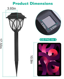 6Pack Solar Powered Stake Light Outdoor Decorative Landscape Lamp IP45 Waterproof Auto On Off Outdoor Light For Pathway Garden Yard Patio