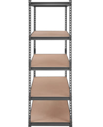VEVOR Storage Shelving Unit, 5-Tier Adjustable, 2000 Lbs Capacity, Heavy Duty Garage Shelves Metal Organizer Utility Rack, Black, For Kitchen Pantry Basement Bathroom Laundry