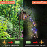 Solar Lights Outdoor Decorative, Metal Solar Watering Can Outdoor Lights IP65 Waterproof, Hanging Garden Decor Yard Lights Outside Patio Lawn, Gifts For Mom Women Birthday - CJDS
