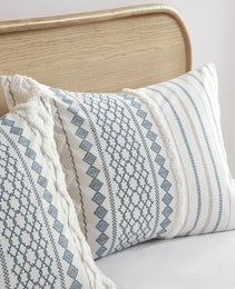 Full Queen Cotton Printed Duvet Cover Set With Chenille