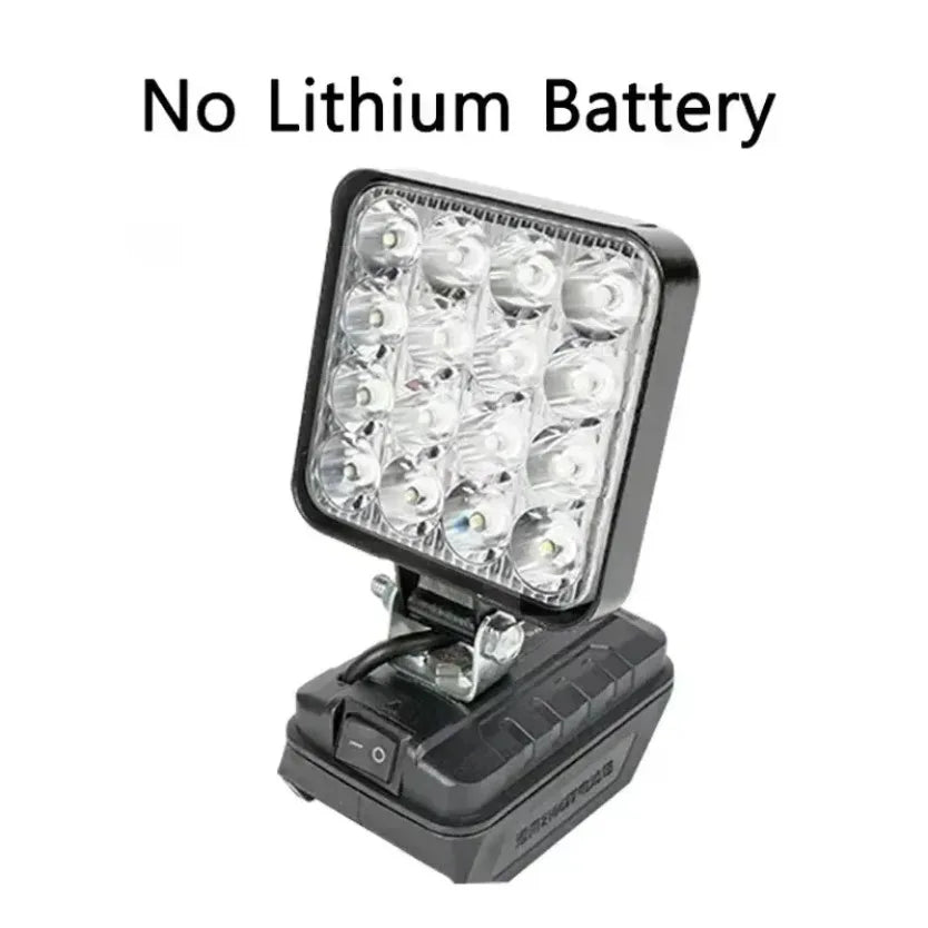 Portable Cordless Work Light For Makita 18V Battery Floodlight Flashlight 14.4‑20V Lamp BL1830 BL1840 With USB Output